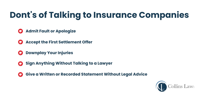 Don'ts of talking with car insurance companies in Alabama
