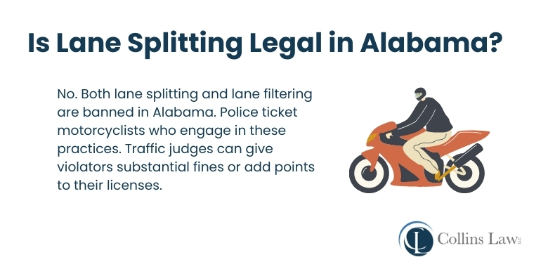 Is Lane Splitting Legal in Alabama